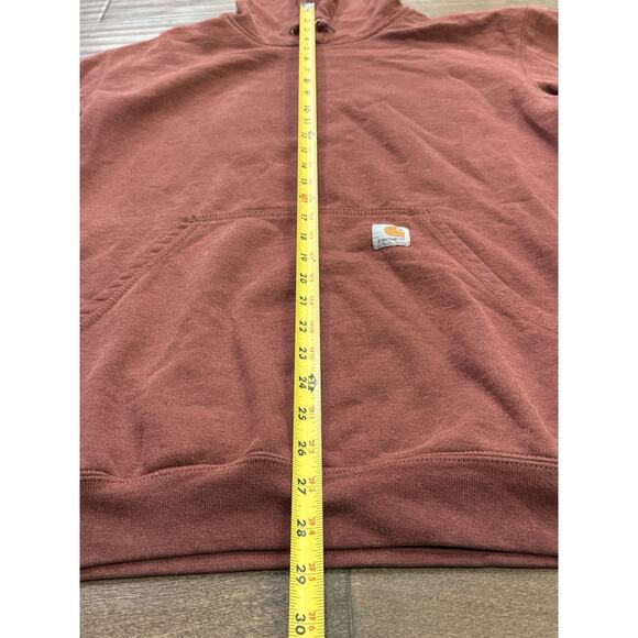 Carhartt Mens Red Spellout Original Fit Long Sleeve Hooded Size M MEDIUM K288 - Picture 7 of 8